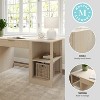 Martha Stewart Kayden Home Office Modular Single-Drawer Desk with Dual 2 Tier Shelves - 3 of 4