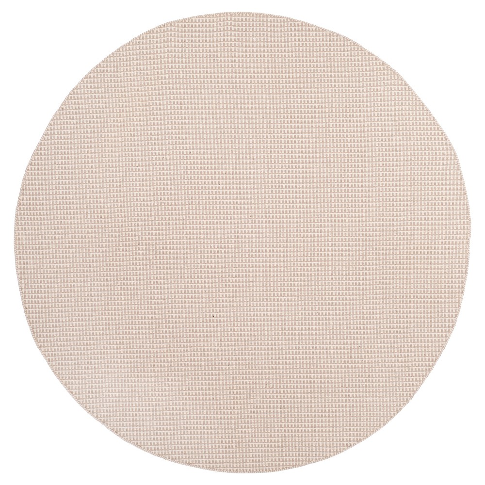 Ivory/Gray Stripe Flatweave Woven Round Area Rug 6' - Safavieh