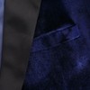 Coolmee Men's Velvet Tuxedo One Button Jacket Dinner Prom Wedding Blazer Jacket - 4 of 4