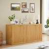 59" Modern Curved Wave Sideboard TV Stand,4-Door Storage Buffet Cabinet for Living Room Kitchen Bedroom-Baofuwish - 2 of 4