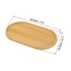 Unique Bargains Oval Bamboo Wood Saucer Plant Tray Saucer - 2 of 4