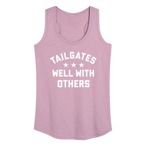 Women's - Instant Message - Tailgates Well With Others Graphic Racerback Tank - 1 of 4