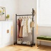 Metal Clothing Rack for Hanging Clothes, Freestanding Garment Rack with Wheels, Rolling Clothing Rack for Hallway Bedroom Living Room - 2 of 4