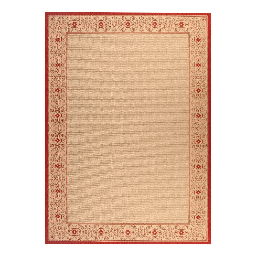  x 11' Antibes Outdoor Rug Natural/Red