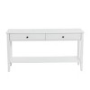 Storied Home Pleasantville Console Table with 2 Drawers Storage Shelf and Solid Wood Legs White: MDF, 29.92"H Rectangular, Tools Provided - 4 of 4