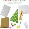 4E's Novelty 12 Pack 2024 Christmas Card Making Craft Kit for Kids & Adults - Individually Wrapped Holiday DIY Handmade Greeting Cards with Envelopes - 3 of 4