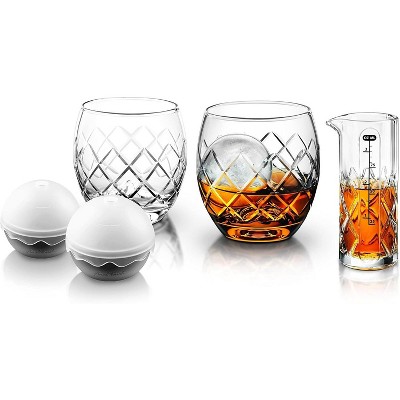 Final Touch Hand-Etched On The Rock Glass 5 Piece Set