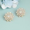 SOHI Women's Gold Snowflake Stud Earrings - 2 of 3