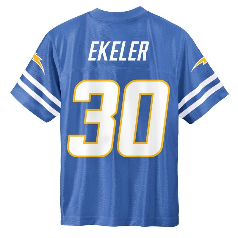 NFL Los Angeles Chargers Boys' Short Sleeve Ekeler Jersey, 3 of 4