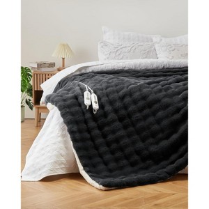 TackView Heated Blanket,Faux Rabbit Fur, Overheat Protection &  Auto-Off,Machine Washable - 1 of 4