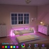 Twin Daybed with Trundle, Day Bed with Charging Station & LED Lights, Metal Sofa Bed Frame with Pull Out Trundle for Bedroom, Guest Room - 2 of 4