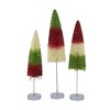 Bethany Lowe 12.0 Inch Brights Retro Trees Long Stem Christmas Wire Stem Tri-Colored Bottle Brush Trees - 3 of 3