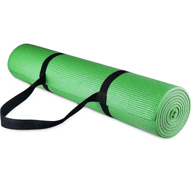 BalanceFrom All Purpose High Density Non-Slip Exercise 1/4" Yoga Mat with Carrying Strap, 1 of 5