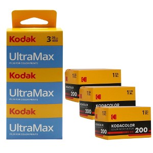 Kodak UltraMax 400 Color Negative Film (35mm, 36 Exp) - 3 Pack with Kodacolor 200 Color Negative Film (35mm, 36 Exp) - 3 pack - 1 of 4