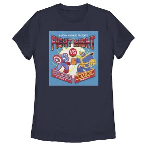 Women's Marvel Pixel Fight Night Captain America Arcade T-Shirt - 1 of 4