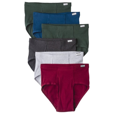 Hanes Men's Comfort Soft Waistband Mid-rise Briefs 6pk - Blue/green/gray M  : Target