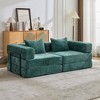 TIRAMISUBEST 39 inch Compression Sofa Chenille Foldable Floor Bed Fixed Frame 1-3 Seater Boneless Modular Living Room - 3 of 4