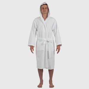 Alpine Swiss Dane Mens Hooded Bathrobe Pure Cotton Terry Cloth Long Robe for Men Super Absorbent Quick Drying Luxury Spa Robe - 1 of 4