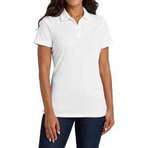Mafoose Women's Soft EZCotton Short Sleeve Shrink, Wrinkle Polo Shirt - 1 of 4