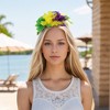 Unique Bargains Women's Flowers Feathers Headband Green Yellow 1 Pc - 2 of 4