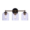 Craftmade Lighting Coppa 3 - Light Vanity in  Flat Black/Satin Brass - 3 of 4