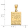 Black Bow Jewelry 14k Yellow Gold Plated Sterling Silver Mississippi Rebels NCAA Medium Pendant - 2 of 3