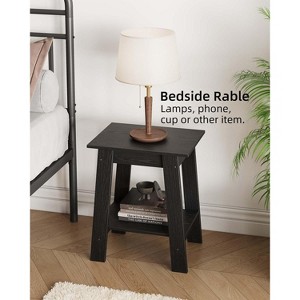 Coucheta 2-Tier End Table with Storage Shelf, Small Side Table Nightstand for Bedroom Living Room, Space Saving Farmhouse Design - 1 of 4