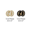 Big Dot of Happiness Adult 60th Birthday - Gold - Paper Straw Decor - Birthday Party Striped Decorative Straws - Set of 24 - 2 of 4