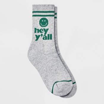 Women's Ascot + Hart Smile Graphic Socks - Gray