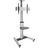 Mount-It! Mobile TV Stand for Flat Screen Televisions | Height Adjustable Rolling TV Cart for 32 - 70 Inch Screens | 110 Lbs. Capacity - 4 of 4
