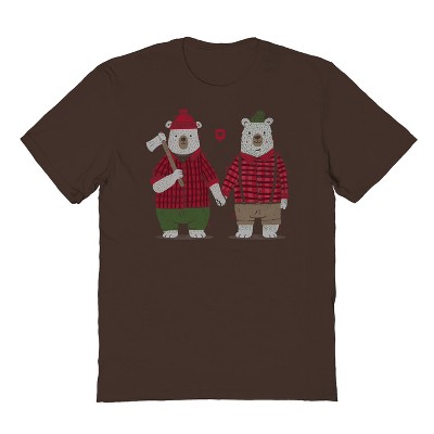Rerun Island Men's My Bear Valentine Short Sleeve Graphic Cotton T-Shirt