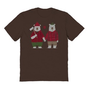 Rerun Island Men's My Bear Valentine Short Sleeve Graphic Cotton T-Shirt - 1 of 1