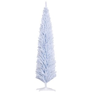 TopComfy Christmas Tree Stand 8ft Pencil Slim Artificial Tree with Realistic Branch Tips, White, 21.8"*21.8"*94.5" - 1 of 4