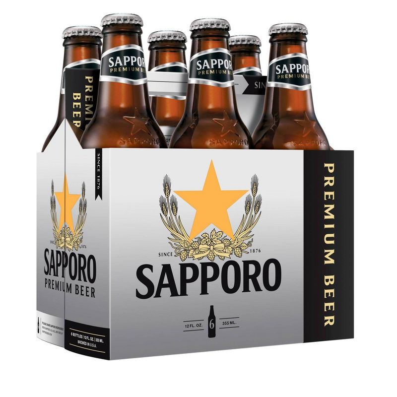 Sapporo Premium Beer - 6pk/12 fl oz Bottles, 2 of 4