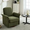 360° Swivel Barrel Linen Upholstered Reading Armrests Chair with Wood Base,Accent Chair For Living Room or Bedroom-Cuddlewood - 2 of 4