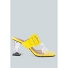 City Girl Buckle Detail Clear Spool Heel Women Sandals - 2 of 4