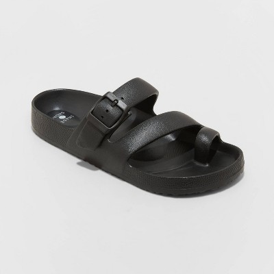 Women's Nola Toe Ring Slide Sandals - Shade & Shore™ Black 6