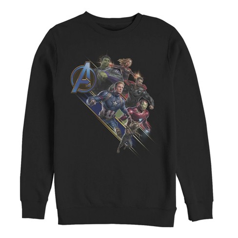 Men s Marvel Avengers Endgame Hero Streaks Sweatshirt Black Medium