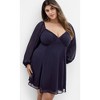 Women's Plus Size Flirty Flounce Dress - navy | CITY CHIC - 3 of 4