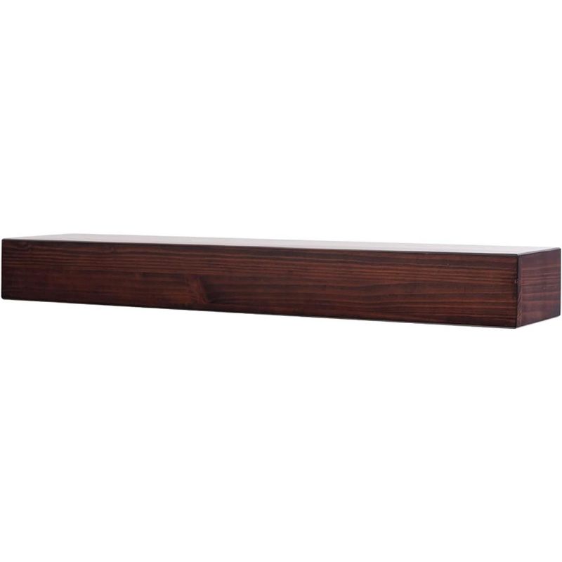 Austin Floating Wood Mantel Shelf Pine Wood Rustic Shelf | Mantels Direct, 1 of 7