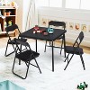 Jojoka Metal Folding Chairs and Table, Leather Padded Folding Chairs with Comfortable Cushion - 2 of 4