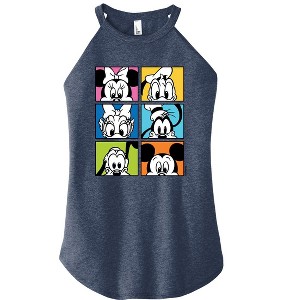 Women's - Disney - Mickey Friends Grid Graphic High Neck Tank - 1 of 2