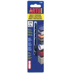ARTU 3/16 in. X 3-1/2 in. L Carbide Tipped Drill Bit Quick-Change Hex Shank 1 pc - 1 of 3