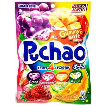 Puchao Four Flavor Fruit Gummy & Soft Candy - 3.53oz
