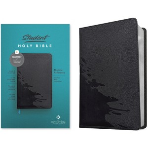 NLT Student Bible, Thinline Reference, Filament Enabled (Leatherlike, Overflow Black, Red Letter) - (Leather Bound) - 1 of 1
