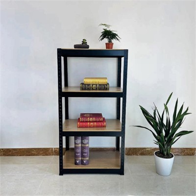 FONTOI 4 Tiers Storage Rack, Shelving, Utility Rack, Adjustable Shelves for Books, Pantry Closet, Kitchen, Black, 15.7"*44.9"*23.6"