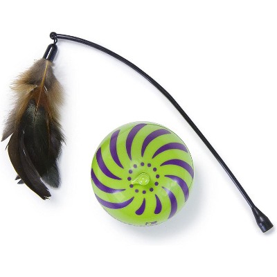 SmartyKat Feather Whirl Electronic Motion Wand Toys for Cats & Kittens