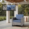 XIZZI Outdoor Sectional Sofa Set, Modular Outdoor Wicker Sofa Set with Optional Solar Table, Ottomans or Fire Pit in 6 Colors, All-Weather Design - 4 of 4