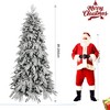 NAYSAYE 8FT Slim Flocked Artificial Christmas Tree with PE and PVC Tips Snow Flocked Design for Small Space Home Decor, White, 40"*40"*94.5" - 3 of 4