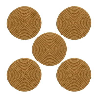 Unique Bargains Heat-resistant Cotton Bohemian Style Double-sided Mat 8 Inch 5 Pcs
